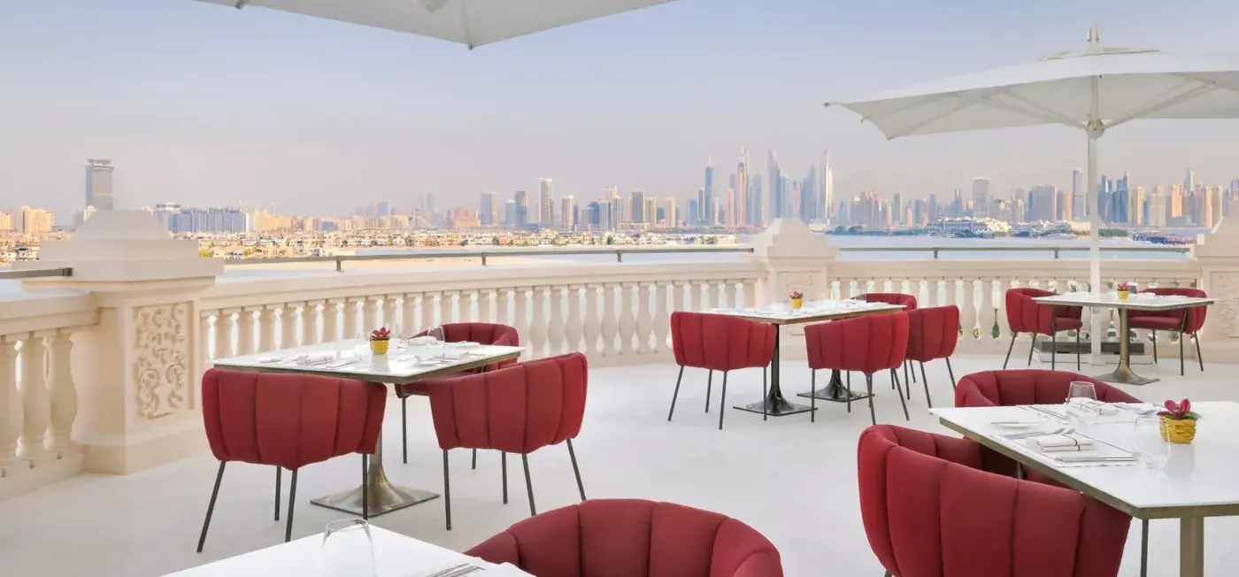 Dubai skyline view of Raffles Hotel Dubai